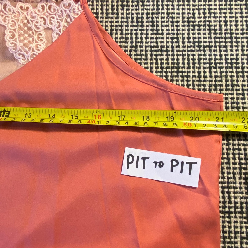 NWT Sundance Slip Dress Set Boho cottage Women Burnout Velvet Lace Coral large - Picture 2 of 10